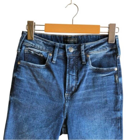 Silver Jeans Infinite Fit High Rise Straight Leg Jeans Sz S/P L31 - Picture 3 of 15